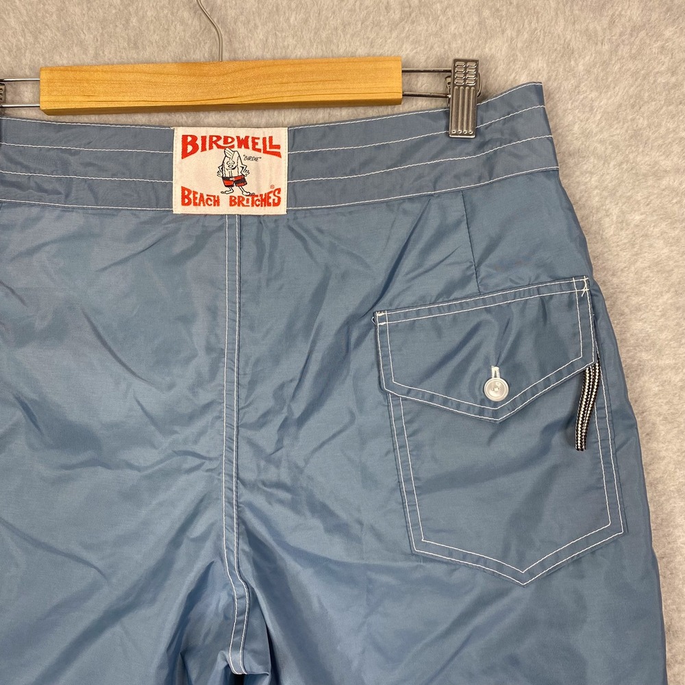 Vintage Birdwell Beach Britches Mens 32 Blue Board Shorts Made in USA - Picture 4 of 10
